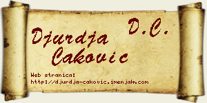 Đurđa Caković vizit kartica